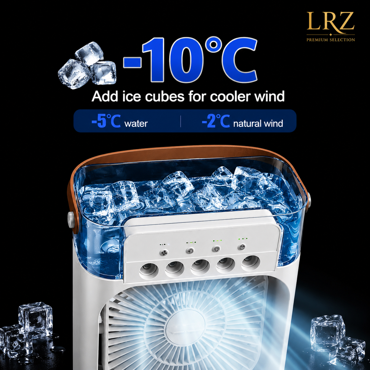 Mini Aire Acondicionado Portátil 3 en 1 con Humidificador y Luz LED