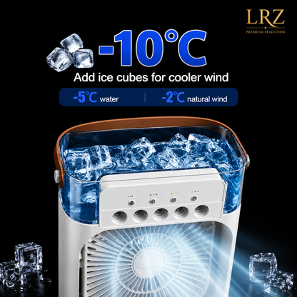 Mini Aire Acondicionado Portátil 3 en 1 con Humidificador y Luz LED