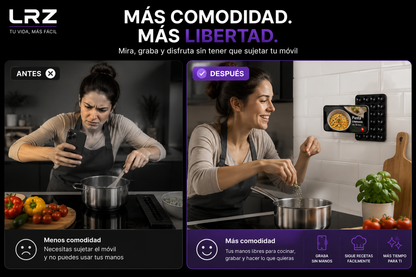 LRZ FlexGrip™ | Soporte Magnético de Silicona para Móvil con Ventosas