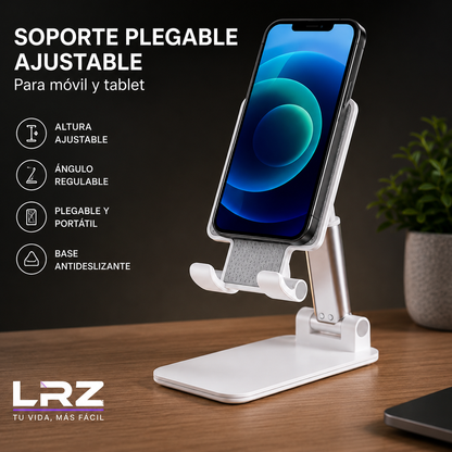 Soporte Plegable Ajustable para Móvil y Tablet de Escritorio